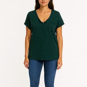 Aerie Size Large Green Oversized Pocket Top.
